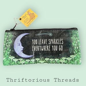 NWT Blue Q Pencil Case